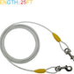 Petest 25ft Reflective Tie-Out Cable for Large Dogs Up to 90 Pounds
