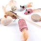 PetBox Feathered Plush Yarn Mouse Toy Set for Cats (7pcs)