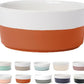 Waggo Dipper Ceramic Dog Bowl for Small and Large Breeds - Heavyweight and Durable Pet Food and Water Dish Crock, Dishwasher Safe, Modern (Teracotta, Medium)