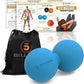 5BILLION Peanut Massage Ball - Double Lacrosse Massage Ball & Mobility Ball for Physical Therapy - Deep Tissue Massage Tool for Myofascial Release, Muscle Relaxer, Acupoint Massage (Black)