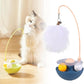 Interactive Cat Feather Toys, 2025 New Catnip Toy, Multifunctional Cat Teaser, Durable Track Ball Pet Toy for Indoor Play, Premium Pet Exercise Toy for Kittens and Adults (Indigo)