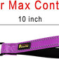 PLUTUS PET 10” Short Dog Leash, Reflective Nylon Padded Handle, Strong Traffic Leash with Carabiner Clip, Perfect for Large or Medium Dogs（10”，Purple