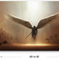 Fantasy Angel Stretched Canvas Wall Art for Living Room Bedroom Home Decoration,Abstract Anime Picture Print Painting Decor Artwork,Mysterious Wing Man Gallery Wrapped Gift,Inner Frame (32x48 Inches)