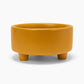 Waggo Uplift Ceramic Dog Bowl for Small Medium and Large Breeds - Heavyweight and Durable Pet Food and Water Dish Crock, Dishwasher Safe, Modern, Elevated Feeder (Mustard, Small)