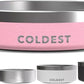 Coldest Dog Bowl - Anti Rust Metal, Non Slip, 3 Layers Insulated Stainless Steel Dog Bowls - Spill Proof & Heavy Duty - Water Bowl for Dogs, Cats & Pets, Dish Washer Safe (21 oz,Cotton Candy Pink)