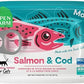 Open Farm, Canned Cat Food Topper, Silky Mousse Made with 95% Responsibly Sourced Icelandic Fish, Grain & Legume Free, Salmon & Cod Recipe, 3.17oz Cans (Pack of 17)