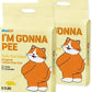 Tofu Cat Litter 1.5mm, 100% Natural Ingredients,Strong Clumping,Toilet Flushable,Solubility in Water,Ultra Absorbent, Really Dust-Free,Less Tracking, I'm Gonna Pee (5.7lb x 2pack)