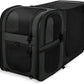 Apollo Walker Pet Carrier Backpack for Large/Small Cats and Dogs, Puppies, Safety Features and Cushion Back Support for Travel, Hiking, Outdoor Use (Black-Expandable)