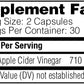 Enzymedica, Apple Cider Vinegar, Healthy Weight and Digestive Support, 60 Count