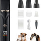 Dog Grooming Kit with LCD Display, 4 in 1 Dog Hair Trimmer for Paw Nail Grinder, Rechargeable Cordless Pet Cat Clippers, Professional Pet Paw Trimmer Nail Grinder Low Noise. Black