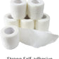 6 Pack 2" x 5 Yards Self Adhesive Bandage Wrap Breathable Cohesive Vet Wrap for Pets, Elastic Self-Adherent Tape for Sports, Wrist, Ankle (White)
