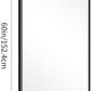 60" x 20"Bathroom Mirror, Matte Black Wall Mirror with Metal Frame, Decorative Rectangular Vanity Mirror for Bedroom Bathroom Living Room Entryway (Horizontal/Vertical)