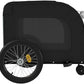 Tidyard Pet Bike Trailer Black and Gray Oxford Fabric and Iron Pet Bicycle Carrier, Animal Bike Stroller for Cat, Puppy, Dog, Outdoor, Travel