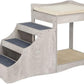 unipaws Pet Bunk Bed with Removable Step for Dogs and Cats, Multi-Level Bed Window Perch Seat Platform with Cushion and Cat Scratch Pad, Indoor Use