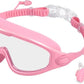 Swim Goggles for Adults, Wide View Anti-Fog & UV Swimming Goggles with Nose Clip & Ear Plugs, No Leak