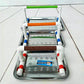 Hypeety Small Bird Parrot Stand Perch Table Top Stand Playground Grind Perch Swing Training Playstand Exercise Chew Toys for Budgies Parakeet Cockatiel Conure Finch (Stainless Steel Tray, L)