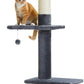 PEQULTI Floor to Ceiling Cat Tree, Tall Cat Tower, Adjustable Height (83''-108'') 5 Levels Climbing Tree for Indoor Cats with Cat Condo, Cozy Hammock and Scratching Post, Smoky Grey