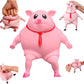 Stretchy Glue-Sand Filled Rubber Pig, Latex Piglet Soft Decompression Doll Toy, Animal High-Elastic Stretchable, Decompression Toy for Adults and Children