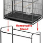 Large Double Birdhouse Treehouse Bird Flight Center Divider Cage with Side Breeding Nest Doors Removable Rolling Stand