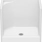 Laurel Mountain Odie 36" x 27" x 36" AcrylX Alcove Center Drain One-Piece Pet Shower in White with Hand-Held Sprayer in Chrome