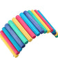 PIVBY 2PCS Wooden Hamster Bridge, Flexible Natural Wooden Ladder Bridge Tunnel Hideout, Hamster cage Accessories for Small Animals Guinea Pig, Rat, Chinchilla, Gerbil, Mice, Mouse (Colorful)