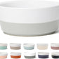 Waggo Dipper Ceramic Dog Bowl for Small and Large Breeds - Heavyweight and Durable Pet Food and Water Dish Crock, Dishwasher Safe, Modern (Light Grey, Large)