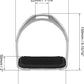 QWORK Horse Riding Stirrups, Hose Saddle, Safety Stirrup, Stainless Steel English Riding Protection Saddle, Knee Ankle Stress Pain Relief, 1 Pair