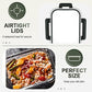 10 Packs 30 oz Glass Meal Prep Containers,Glass Food Storage Containers with Lids,Airtight Lunch Bento Boxes,Microwave,Freezer and Dishwasher,Gray