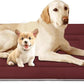 JoicyCo Dog Crate Bed Pad Mat, 48 in Non Slip Bottom Washable Kennel Pad for Extra Large Dogs, Dark Red
