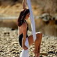 DASKING Aerial Silks Starter Kit - Durable 11Yards of Aerial Yoga Hammock with Hardware, Aerial Swing for Acrobatic Flying Yoga & All Levels (Aerial Rigging Point Up to 14ft)