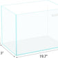 15 Gallon Rimless Aquarium, Ultra Clear Glass Low Iron Rectangular Fish Tank L19.6×W13×H13.8 Inches Thickness 6mm with EVA Foam Mat Included