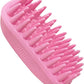 Pet Silicone Shampoo Brush for Long & Short Hair, Pink ( New ), Medium Large Pets Dogs Cats, Silicone Shower Wash Curry Brush, Massage Comb
