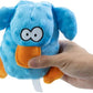 OUANGANC Calming Duck Dog Toy for Aggressive Chewers, Make a Crinkly Crunchy Noise, with Squeaker, 2025 Upgraded Indestructible Puppy Teething Toys, for Small to Medium Dog Breeds (Blue 10.6in)