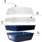 Petfamily Cat Litter Box, Large Foldable Jumbo Hooded Cat Litter Box with Transparent Lid (Navy Blue)