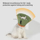 Cat Cone Collar - Soft Waterproof Elizabethan for Cats, Cute Green Flower Anti-Lick Recovery Collar, Adjustable Healing Collar for Wound Care & Surgery，L