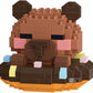 Chocolate Donut Cute Capybara Baking Bread Series Mini Building Toy Kawaii Animals Set Micro Adorable Pet Buildings Small Bricks Gifts Toys