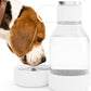 Asobu Buddy Bottle a Stainless Steel Insulated Water Bottle for with Removable Dog Water Bowl and Dog Food and Treat Storage Bowl (White, Tritan 50 oz Water Bottle with Bowl)