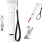 PARTSPOWER Laser Pointer Interative Cat Toy for Cats to Chase, Rechargeable Red Laser Light Pointer Exercises Training Tool for Kittens Cats Dogs (White)