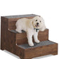 beeNbkks Furniture Style Dog Stairs, Pet Steps for Small Dogs and Cats, Wooden Non-Slip Pet Ladder for Elderly Injured Pets Short Legged Puppy to Reach Couch Sofa High Bed Windowsill