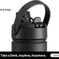 26 oz National Parks Water Bottle with Waterproof Stickers: 2-in-1 Straw Spout Lid, Keep Cold 24H, Leakproof, Car CupHolder Friendly, Insulated Stainless Steel Cup for Travel, Sports, School (Black)