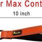 PLUTUS PET 10” Short Dog Leash, Reflective Nylon Padded Handle, Strong Traffic Leash with Carabiner Clip, Perfect for Large or Medium Dogs（10”，Orange