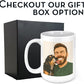 Personalized Coffee Mug, Custom Drawing Portrait Gift, Funny Customized Coffee Gift for Men & Women, Custom Mugs with Pictures, White 15oz Father's Day Mug