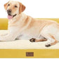 Large Dog Bed Orthopedic Washable | Beds Bolster Pet - XXL Large Big Dogs - Memory Foam - Couch Sofa - Waterproof with Removable Cover - Ginger Yellow Dog Bed