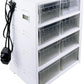 8-Grid Acrylic Pet Breeding Box,Large Reptile Enclosure with Hygrometer&Heating Pad,Lizard Spider Snake Tortoise Cage Pet Snake Terrarium Tank Multipurpose Multipurpose Feeding Box,White.