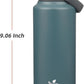 Insulated Water Bottle with Straw Lid,32 oz Stainless Steel Vacuum Metal Bottle with Silicone Handle,Dark Gray
