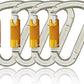 SOB Auto Locking Climbing Carabiner Clips,Heavy Duty Asymmetrical Carabiner Connector Used for Rappelling Gear Rescue Outdoor Projects Dog Leash