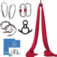 Aerial Silks Starter Kit - Durable 9 Yards of Aerial Yoga Hammock with Hardware & Guide - Aerial Swing for Acrobatic Flying Yoga & All Levels (Aerial Rigging Point Up to 13ft)