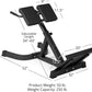 Titan Fitness Roman Chair Back Extension Machine, Adjustable Hyperextension Bench, Soft Durable Padding, Non-Slip Footplate, Adjustable Height, Home Gym Exercise Equipment