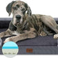 Comfort Expression Dog Beds Memory Foam, XXL Orthopedic Waterproof Dogs Beds, Giant Washable Dog Beds with Bolster & Removable Cover(XX-Large,Leaden Grey)
