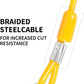 Dog tie Out Cable, 10/20/25/30/50/70/100 feet, Suitable for Dogs up to 350 pounds, Dog Cable with Swivel Buckle, Lightweight, Non-Winding, for Outdoor Camping, Yard Dog Cable (Yellow, 100FT)
